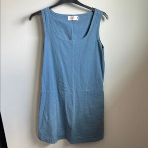 Classic Sleeveless Mini Dress in Light Blue